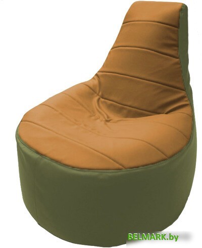 Кресло-мешок Flagman Трон Т1.3-29 (оранжевый/оливковый) - фото