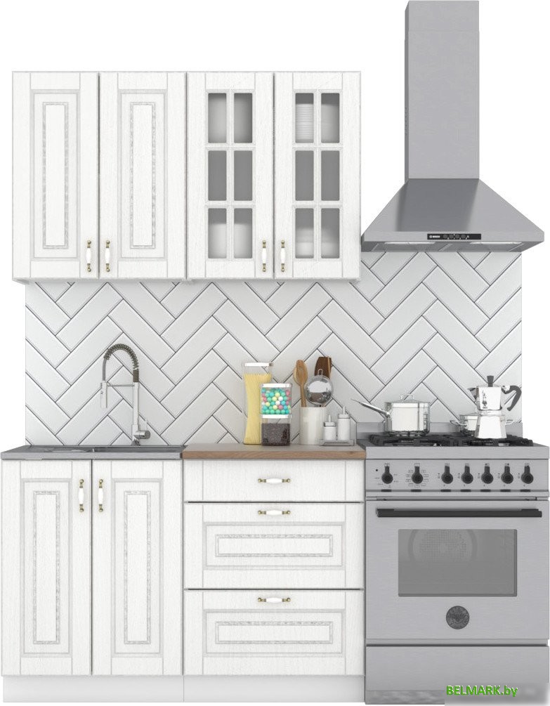 Готовая кухня Интермебель Бостон-1 1.2 (акация белая/венато) - фото