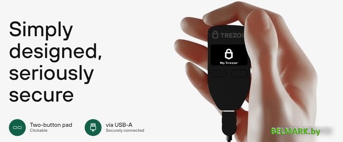Аппаратный криптокошелек Trezor Model One (черный) - фото2