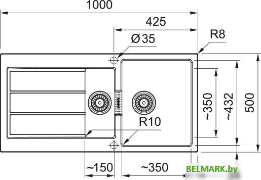 Кухонная мойка Franke Sirius 2.0 S2D 651-100 143.0618.681 (черный карбон) - фото2