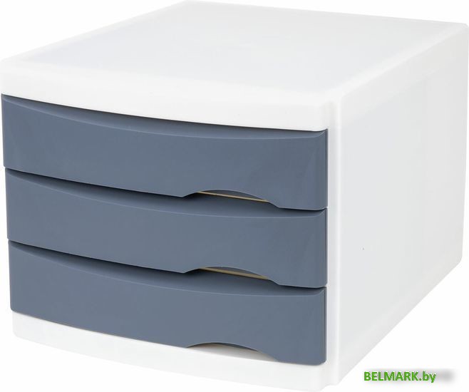 Лоток для бумаг BRAUBERG Office-Expert 238040 (белый/серый) - фото