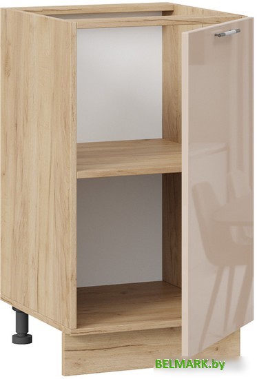 Шкаф напольный Трия Весна 1Н45 (дуб крафт золотой/кофе с молоком) - фото2