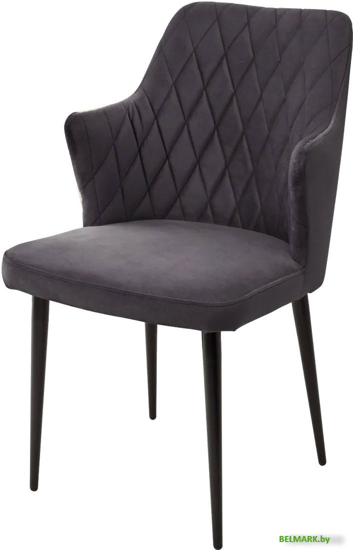 Стул M-City Herman 461MC05394 (темно-серый велюр/черный) - фото