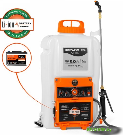 Аккумуляторный опрыскиватель Daewoo Power FA 20Li - фото