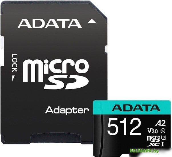Карта памяти A-Data Premier Pro AUSDX512GUI3V30SA2-RA1 microSDXC 512GB (с адаптером) - фото