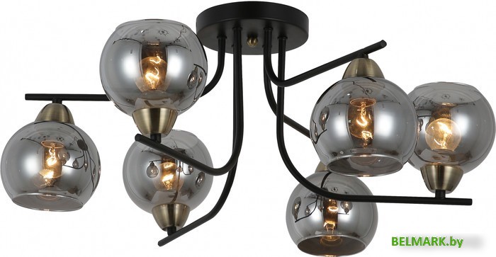 Люстра средней высоты Mirastyle MD-8136/6 BK+ABR - фото