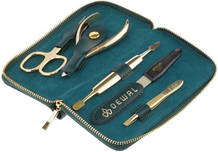Набор для маникюра и педикюра Dewal 902GREEN (зеленый) - фото