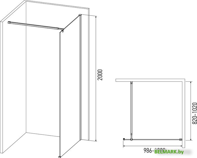 Душевая стенка IVA WIB100C - фото2