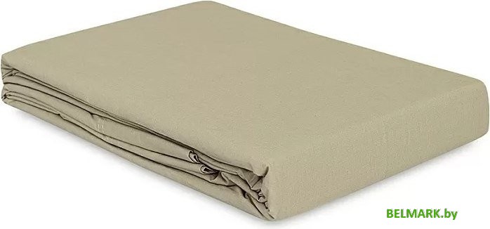 Постельное белье Tkano Essential TK24-FS0039 на резинке (бежевый/серый) - фото2