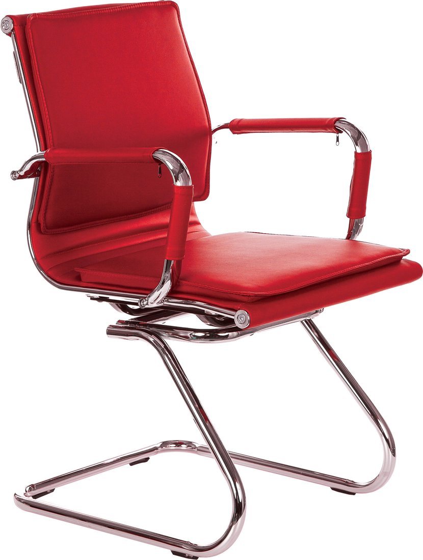 Офисный стул Бюрократ CH-993-Low-V (красный/низкая спинка/хром) - фото