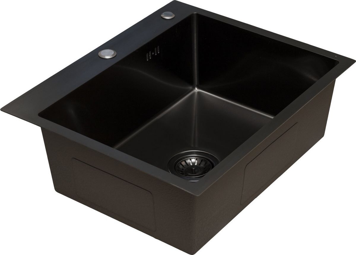 Кухонная мойка Blantek FS-5848B Nano black ECO (+501F40-B) - фото2