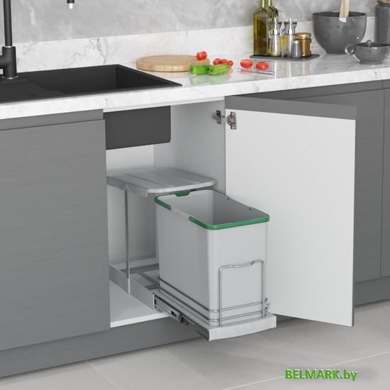 Мусорное ведро Starax S-2571-G 24 л (серый) - фото2