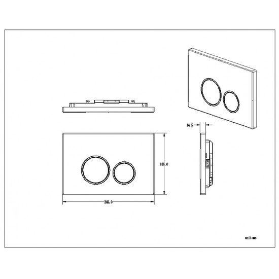 Панель смыва Burke Тип 05 105.RH.1 (розовое золото/хром глянцевый) - фото2
