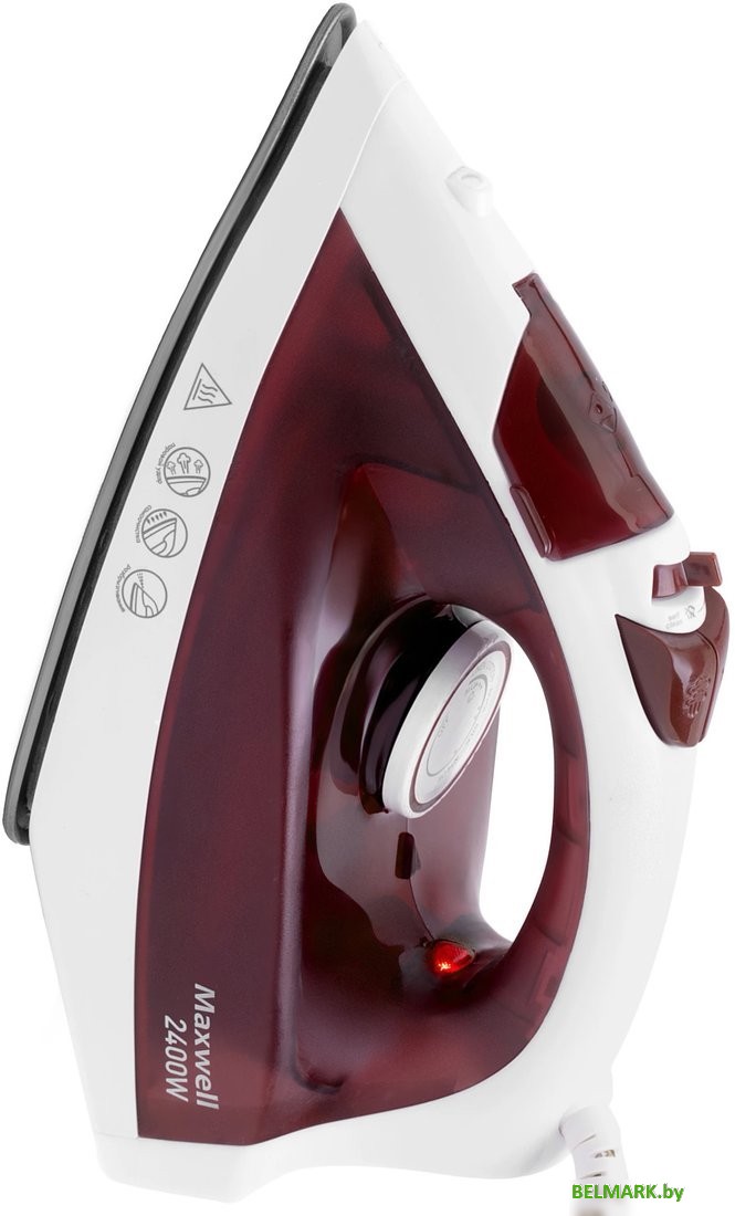 Утюг Maxwell MW-3006 (белый/бордовый) - фото