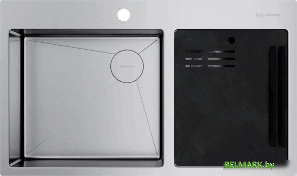 Кухонная мойка Omoikiri Akisame 86-2 Side in (нержавеющая сталь) - фото