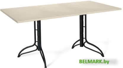 Кухонный стол Sheffilton SHT-TU20/TT 120/80 МДФ (черный муар/ассаль) - фото