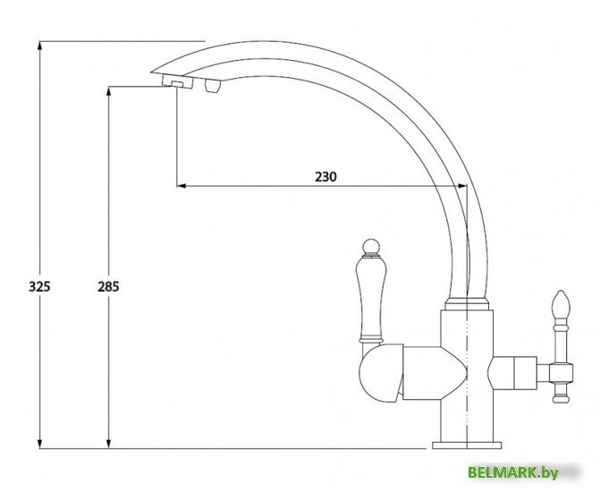 Смеситель Kaiser Vincent (белый) [31244-10 White] - фото2