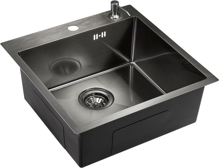 Кухонная мойка Emar EMB-117A PVD Nano Dark - фото