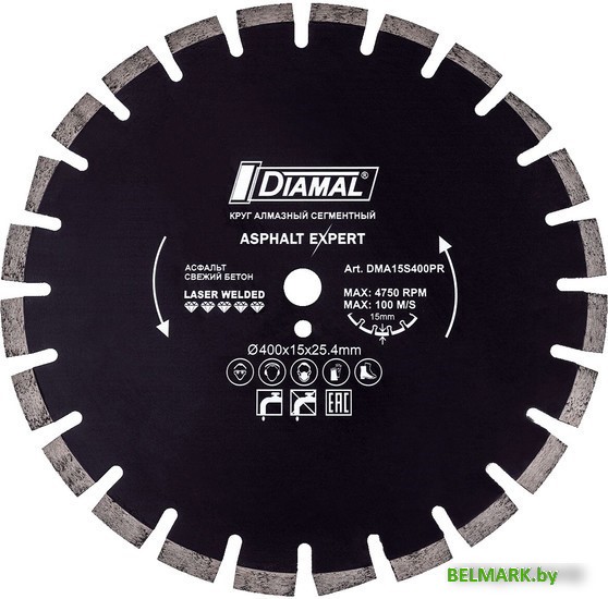 Отрезной диск алмазный Diamal DM230P.1 - фото