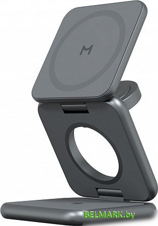 Беспроводное зарядное Magssory Fold Pro 3 в 1 WCH063 (темно-серый) - фото