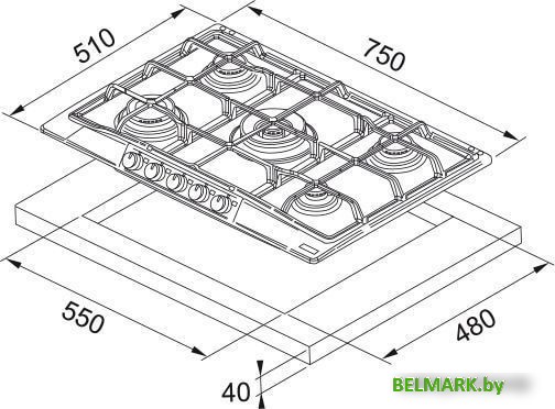 Варочная панель Franke FHTL 755 4G TC ON C - фото2