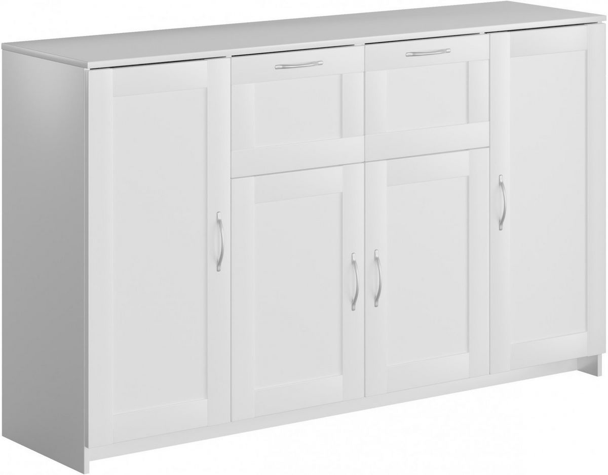 Тумба Mio Tesoro Сириус 4 двери и 2 ящика 156x95 2.02.03.300.1 (белый) - фото