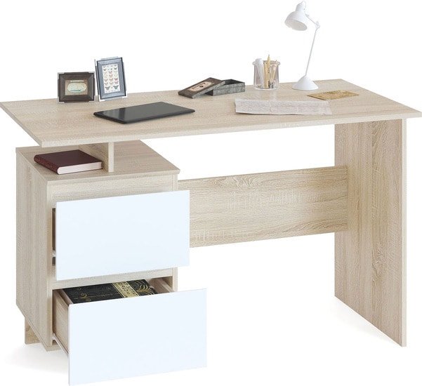 Письменный стол Сокол СПм-19 (дуб сонома/белый) - фото2