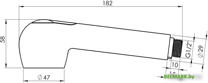 Душевая лейка Rubineta Jet 622006P - фото2