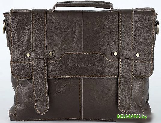 Мужская сумка Poshete 253-01256-26-DBW (коричневый) - фото