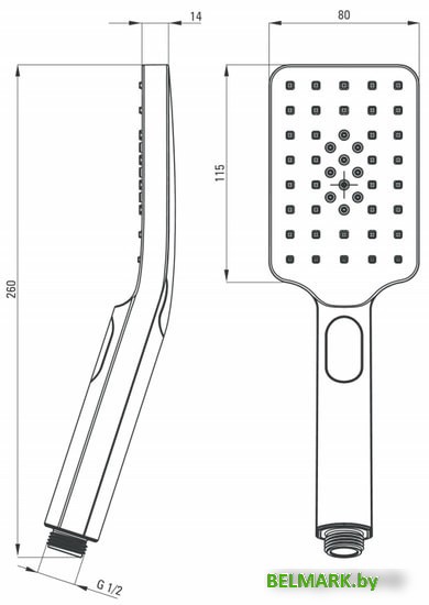 Душевая лейка Deante Alpinia Nero NGA N51S - фото2
