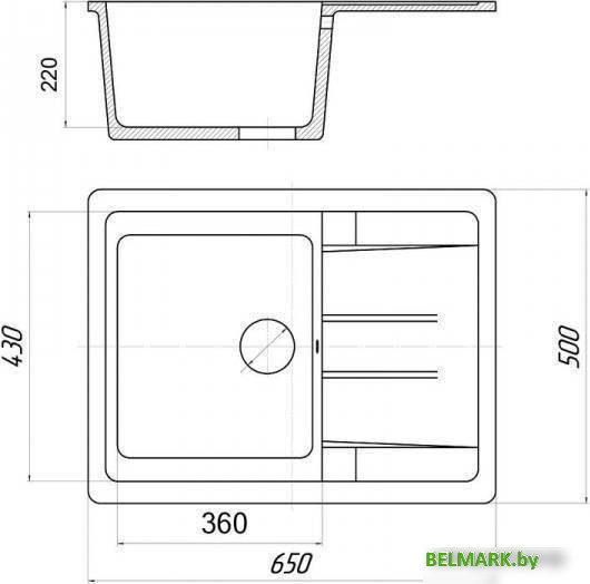 Кухонная мойка Wisent W650-30 (кремовый) - фото2
