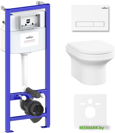 Унитаз Lavinia Boho Relfix Grance Hill Rimless 6 в 1 87561001 (белый пластик) - фото