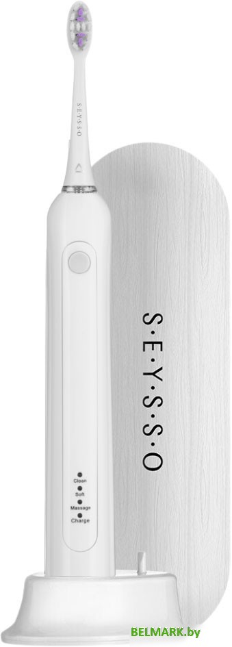 Электрическая зубная щетка Seysso Carbon Basic White (с чехлом) - фото