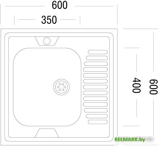 Кухонная мойка Ukinox STD600.600-4C 0L - фото2