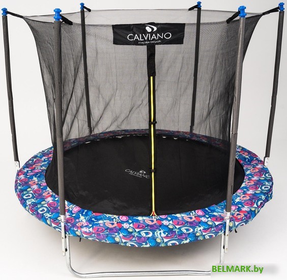 Батут Calviano Smile 252 см-8FT INSIDE с внутренней сеткой складной - фото2