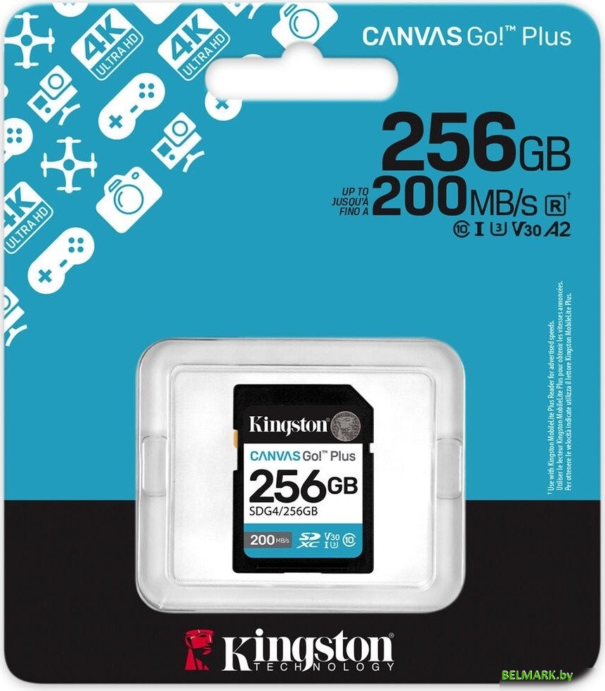 Карта памяти Kingston Canvas Go! Plus SDXC 256GB SDG4/256GB - фото2