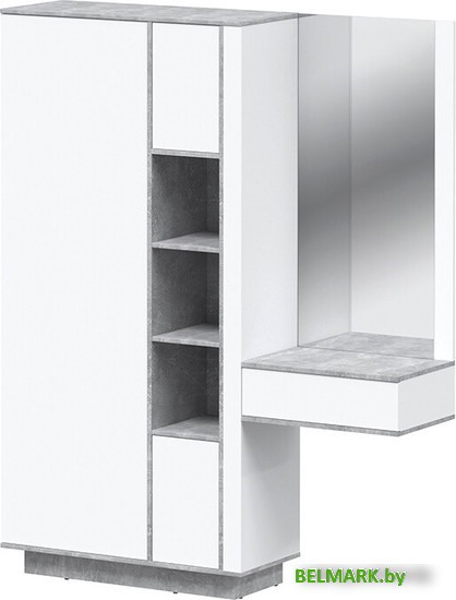 Стенка Интерлиния Quartz QZ-ШК4 комбинированный (белый платинум/бетон) - фото