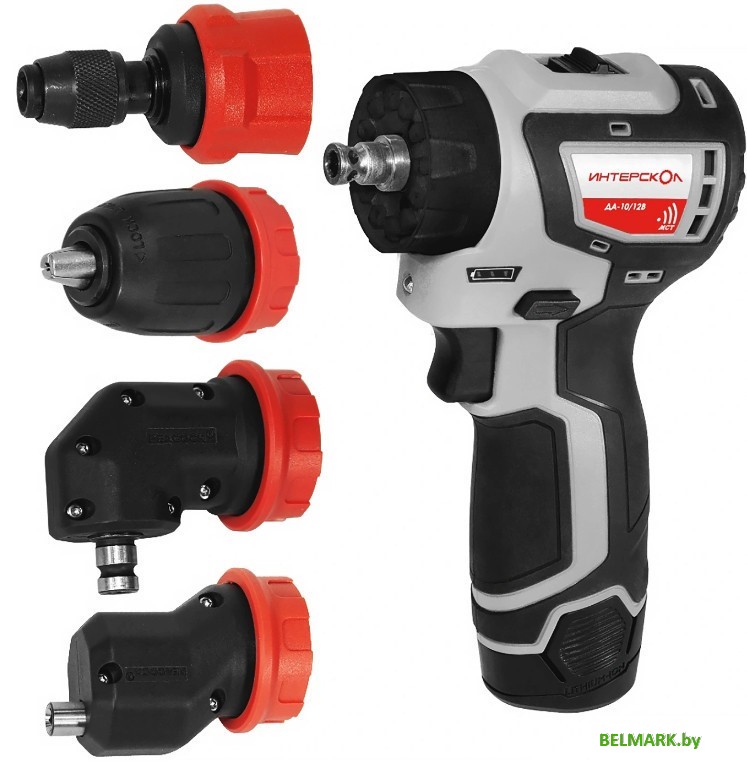 Дрель-шуруповерт Интерскол КомбиМАКС ДА-10/12В 36 687.2.2.79 (с 2-мя АКБ, кейс) - фото