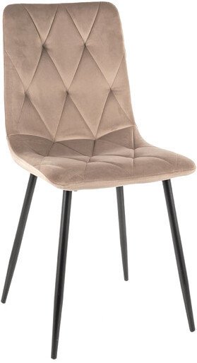 Стул Signal Tom Velvet (bluvel 40 темно-бежевый/черный) - фото