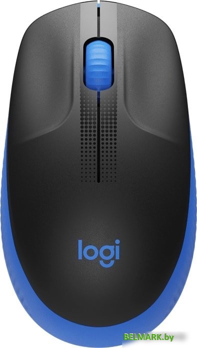 Мышь Logitech M190 (черный/синий) - фото