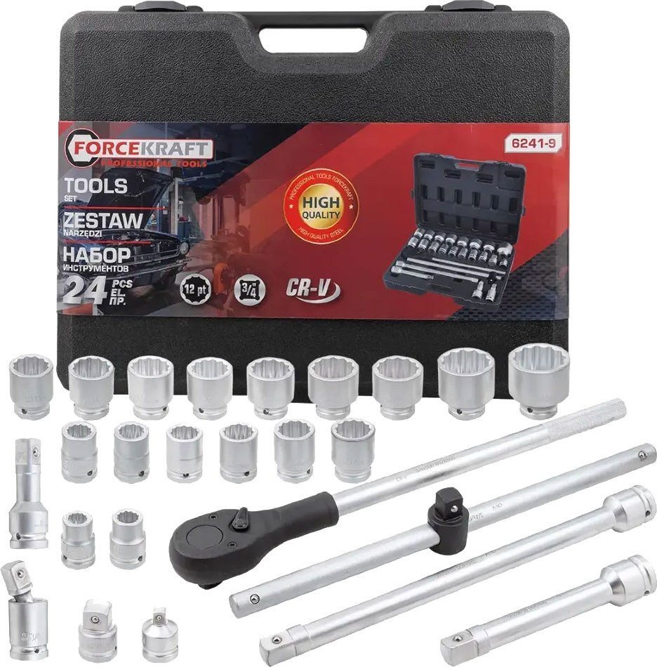 Универсальный набор инструментов ForceKraft FK-6241-9 (64498) - фото