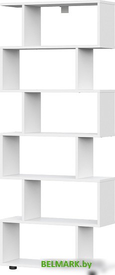 Стеллаж NN мебель Токио змейка 00-00106233 (белый текстурный) - фото