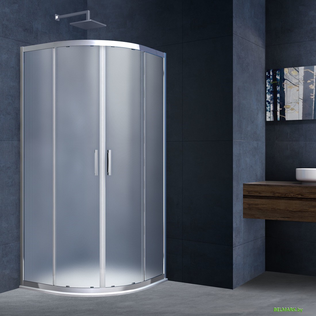 Душевой уголок Vincea Alpha VSQ-3AL900MT (хром/текстурное) - фото