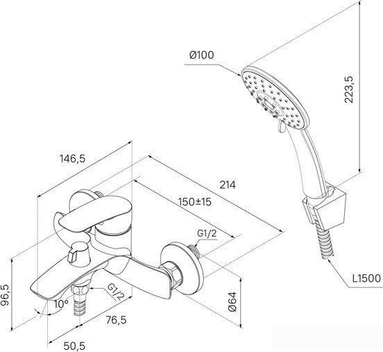 Смеситель Milardo Rora RORBL00M02 - фото2