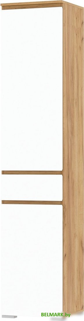 Шкаф-пенал Памир Гретта 2С1Я (крафт золотой/белый) - фото