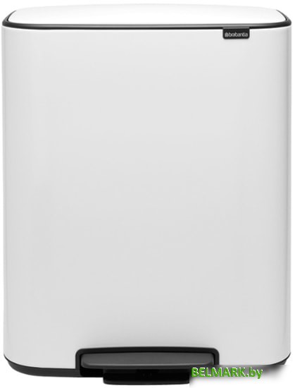 Brabantia Bo Pedal Bin 2 x 30 л (белый) - фото