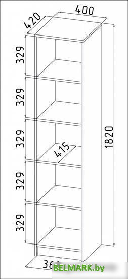 Стеллаж Интерлиния СК-026 (дуб венге) - фото2