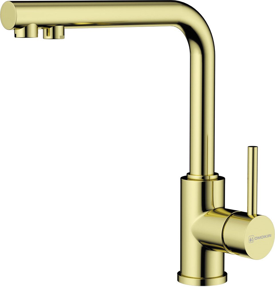 Смеситель Omoikiri Nakagawa 2 Plus-LG (светлое золото) - фото