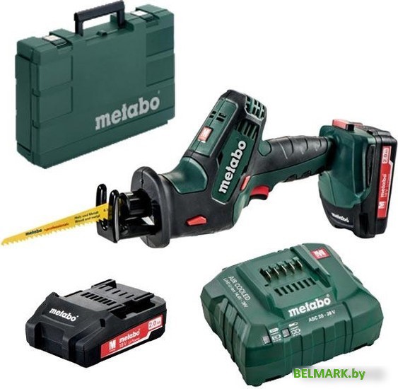 Сабельная пила Metabo SSE 18 LTX Compact 602266500 (с 2-мя АКБ 2 Ач, кейс) - фото
