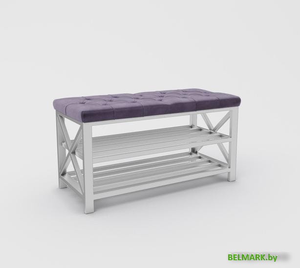 Банкетка Hype Mebel Будс (белый/фиолетовый) - фото